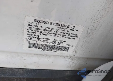 2023 Nissan Ariya Premiere из США, поврежденный, VIN JN1BF0BA4PM405345